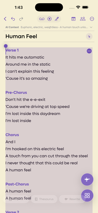 The whole song selected, with all three tools dimmed