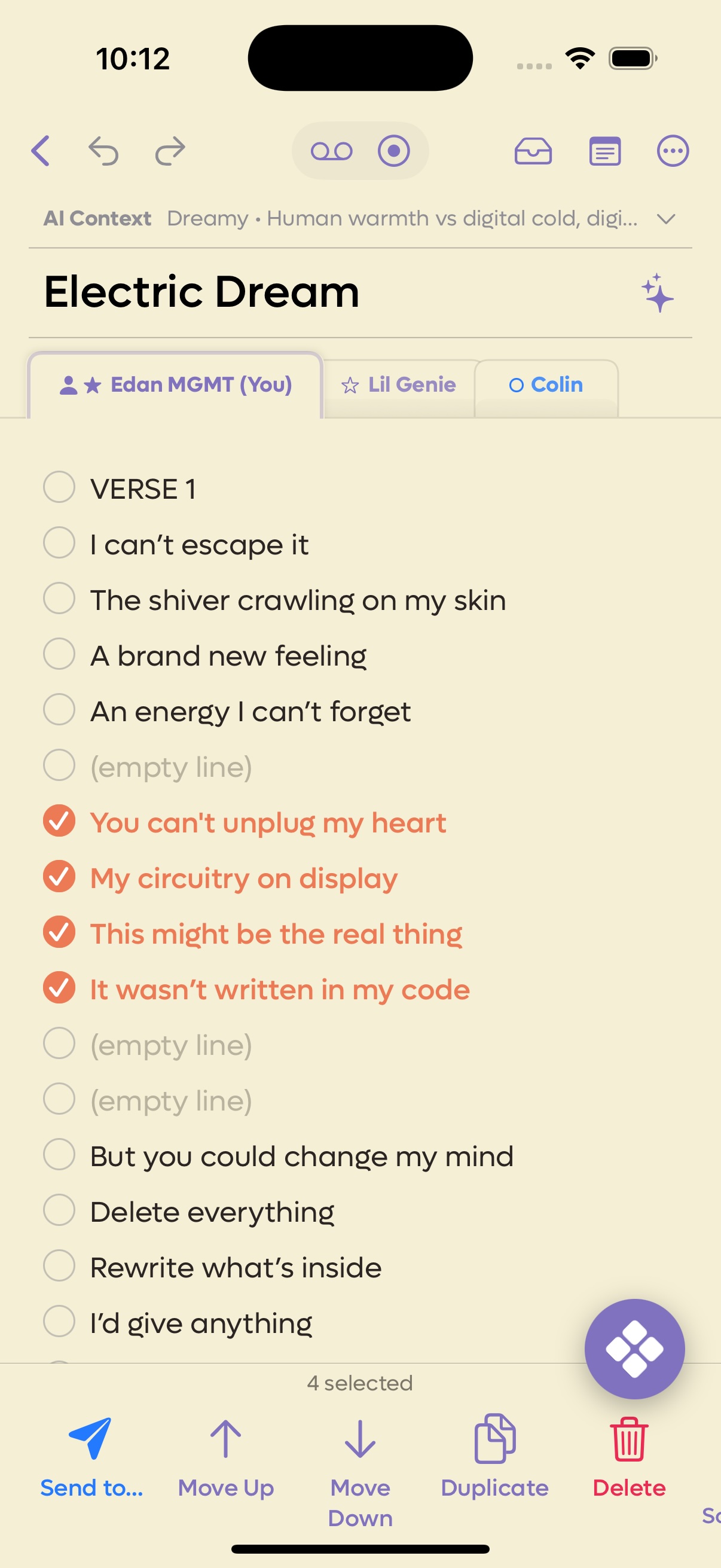 Lyric Genie – Arrange Mode screenshot